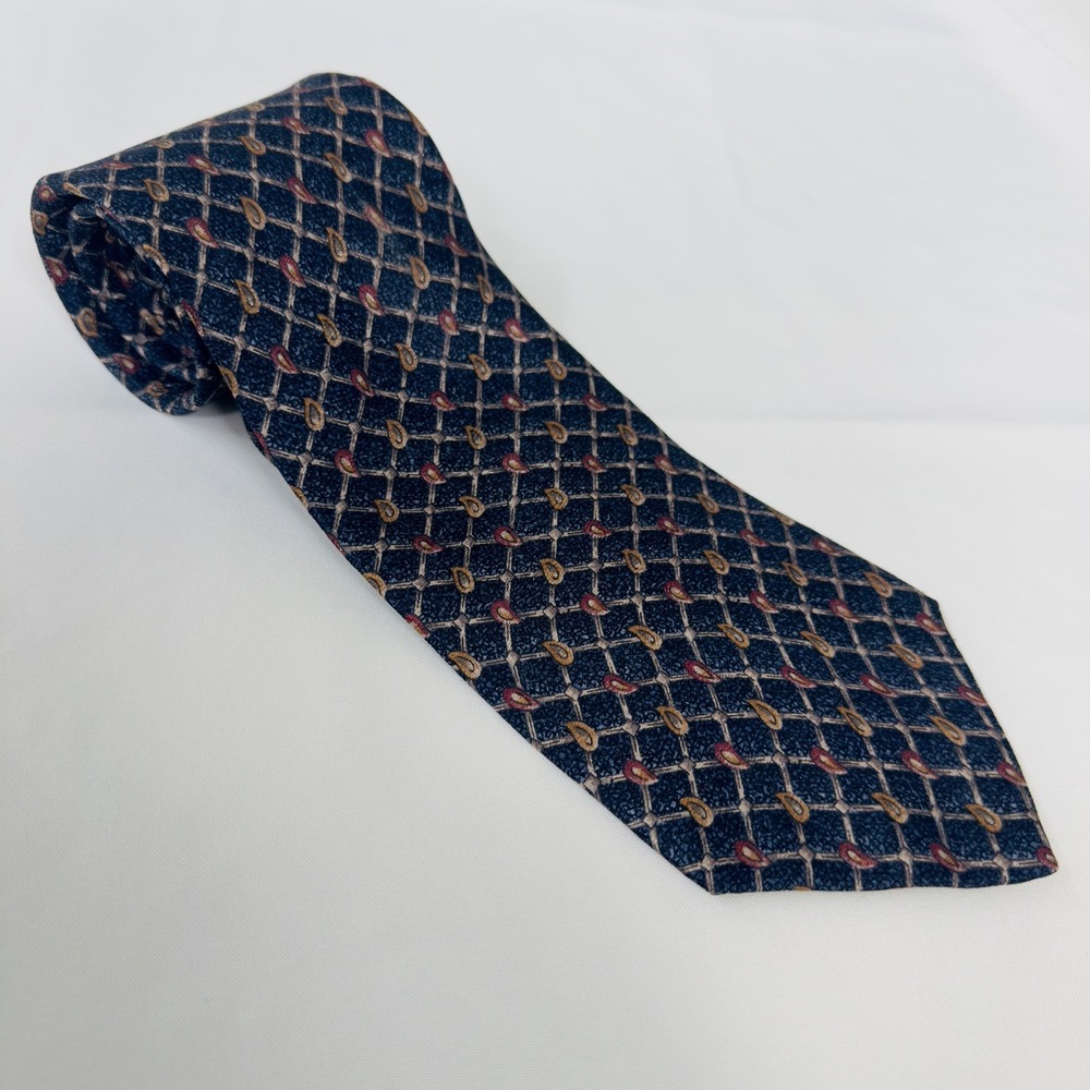 Bugatti Men's 100% Silk Paisley Neck Tie‎ Brown Multi 4"x 58"